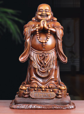 弥勒佛摆件客厅招财佛像供奉大肚笑佛家居饰品办公室开业庆典礼品