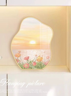 厂家直销现货供应奶油风日照金山客厅电视柜桌面摆件装饰画小众艺