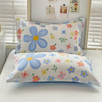 100% cotton pillowcase, single piece, single student dormitory, double pillowcase, 48x74cm, pair, floral pillowcase thumbnail 3