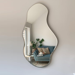 ferm 家用卧室梳妆镜异形穿衣镜子 living湖泊镜子壁挂式