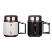 正品 顺发518ml清逸时尚 男女士办公304不锈钢双层真空保温杯带茶漏