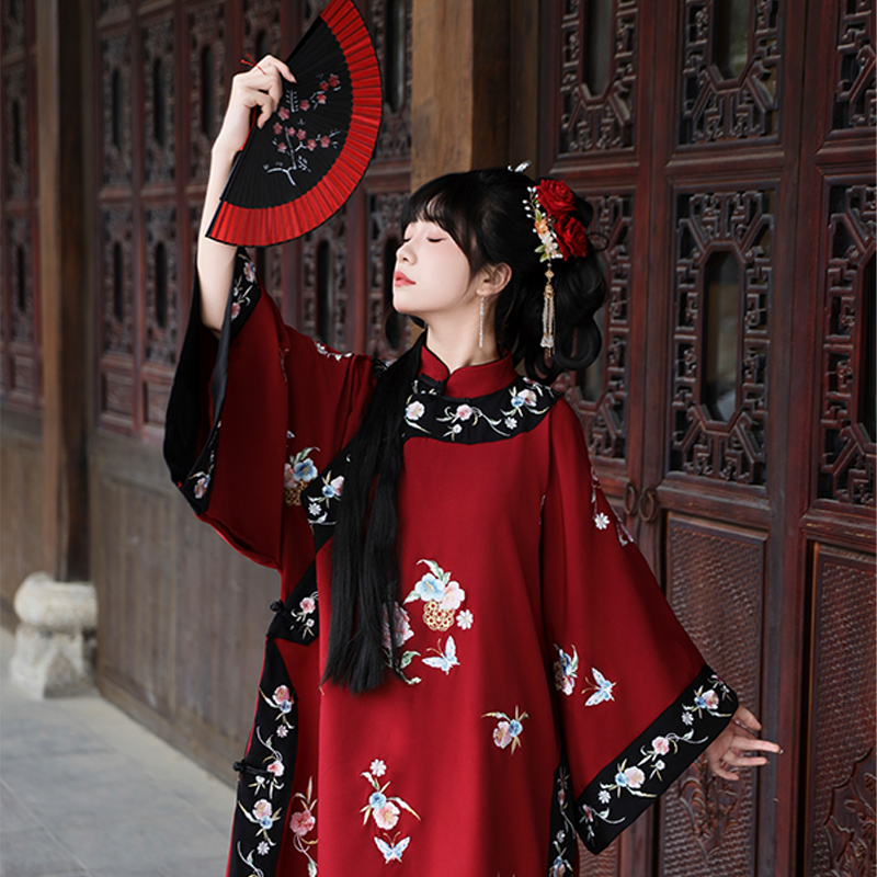 晋商少奶奶服装晚清刺绣清汉女装古董衣清代汉服中国风马面裙套装