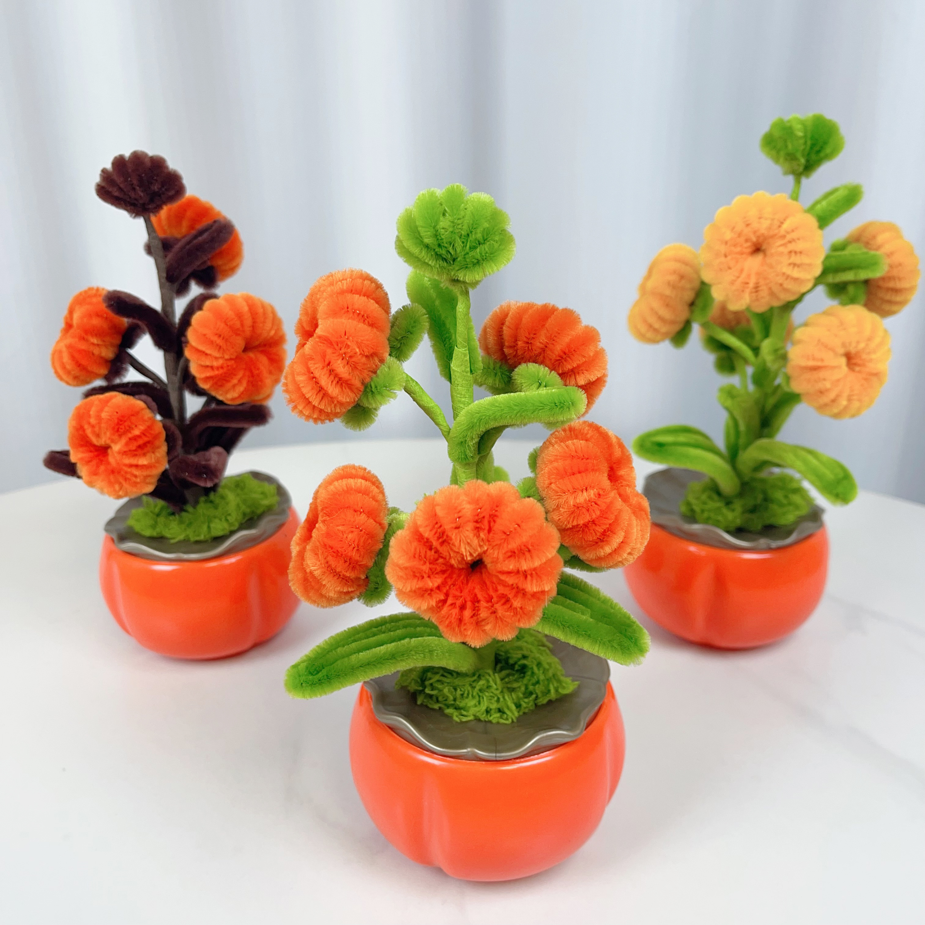 小柿子盆栽扭扭棒自制材料包