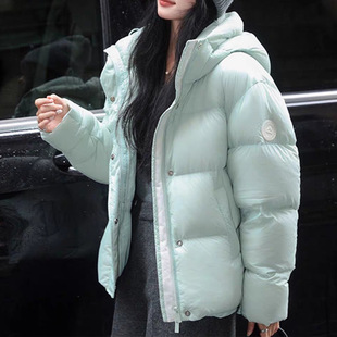 泡芙羽绒服女款冬季女装新款鸭绒连帽外套短款冬装高级感时尚外套