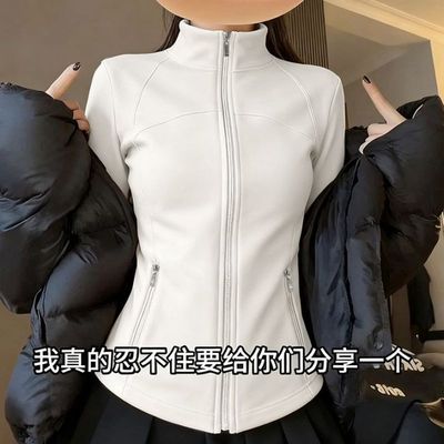 抓绒衣内胆修身摇粒绒外套女秋冬2025新款冲锋衣内搭加绒加厚显瘦