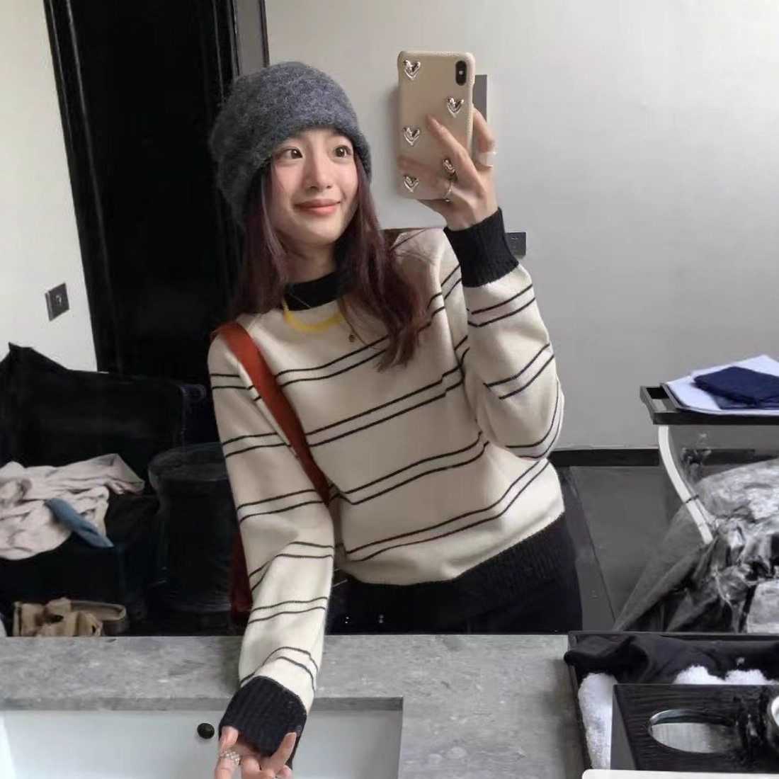 秋冬撞色拉链2025韩系翻