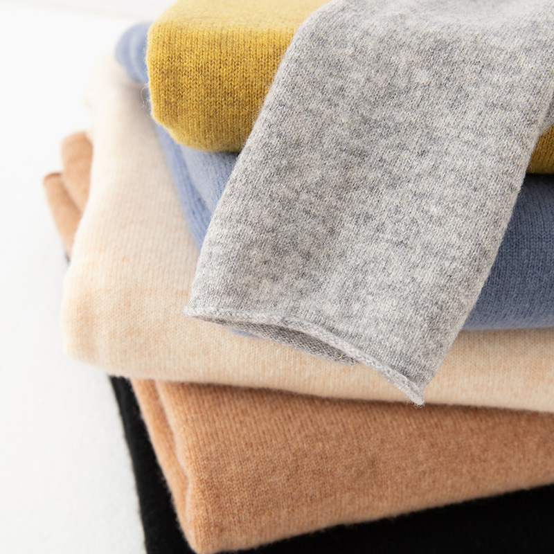 新款半高领羊绒针织打底衫毛衣女