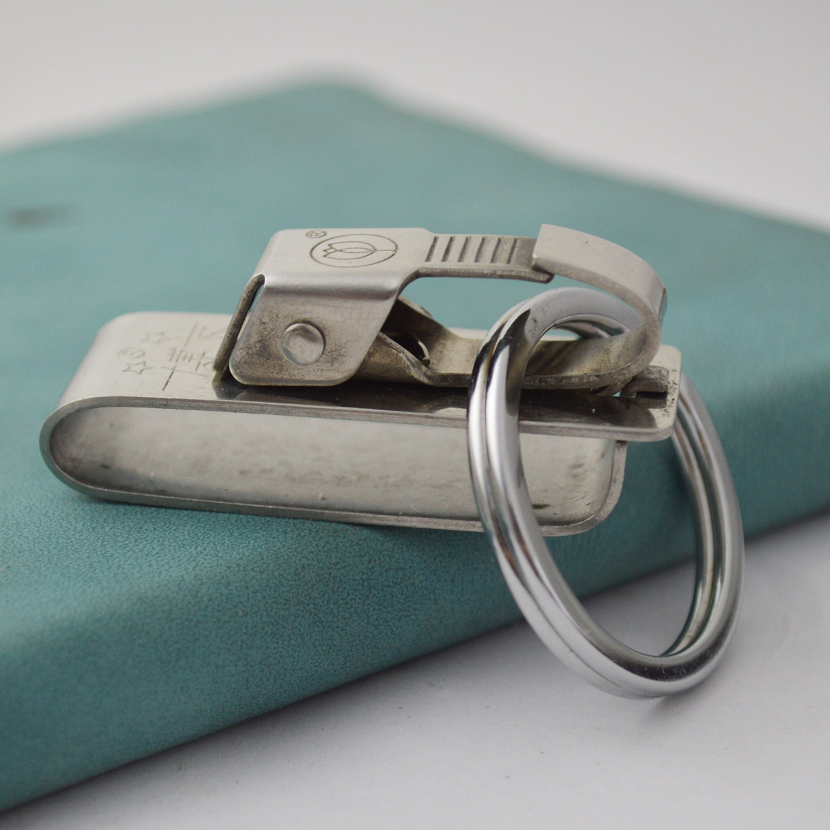 老货博友不锈钢男士腰挂钥匙扣