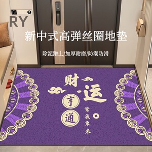 加厚高弹丝圈进门地垫室内外门口紫色脚垫九紫离火大门口耐脏地毯