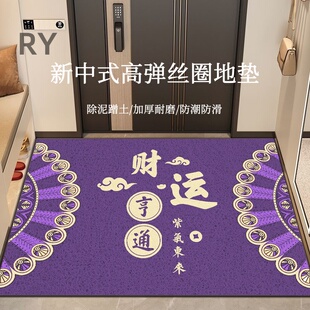 加厚高弹丝圈进门地垫室内外门口紫色脚垫九紫离火大门口耐脏地毯