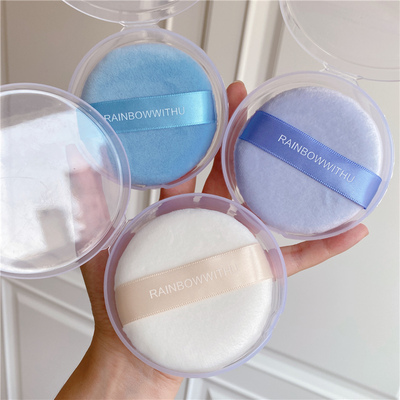 钱小姐茸茸心碎75mm圆形定妆粉扑