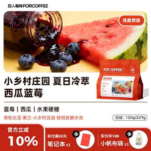 四人新品 227g 西瓜蓝莓哥伦比亚冷萃冰滴浅烘手冲精品咖啡豆120