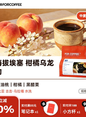 四人新品黑豹埃塞俄比亚果果谷74158水洗中烘精品手冲咖啡豆227G