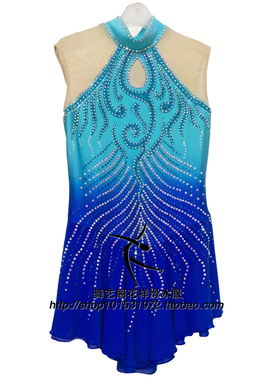 舞艺阁新款花样滑冰服装花样滑冰表演服儿童成人滑冰裙HBF1791