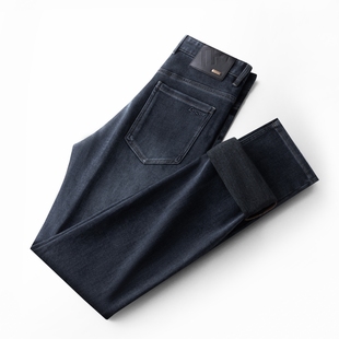 2025新款秋冬装男款弹力牛仔裤直筒修身商务中年男裤休闲男士裤子
