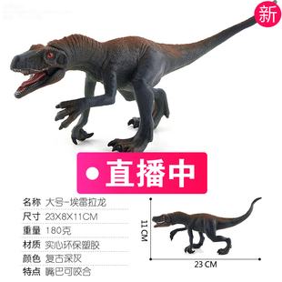 大号实心塑胶赫雷拉龙 艾雷 埃雷拉龙 黑瑞龙 肉食性恐龙模型玩具