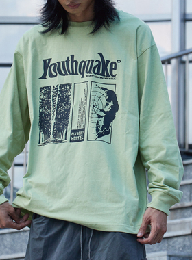 HavenYard抽象图案嘻哈潮牌印花男女休闲运动百搭长袖T恤薄款卫衣