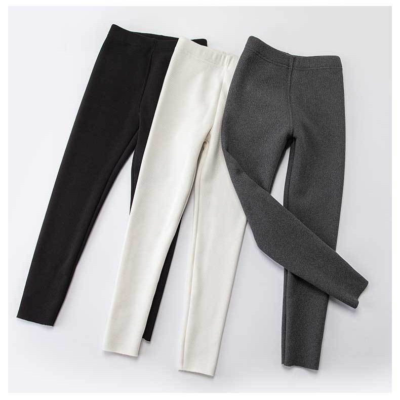 女童打底裤加绒加厚冬棉外穿儿童白色舞蹈裤保暖女孩宝宝九分裤子