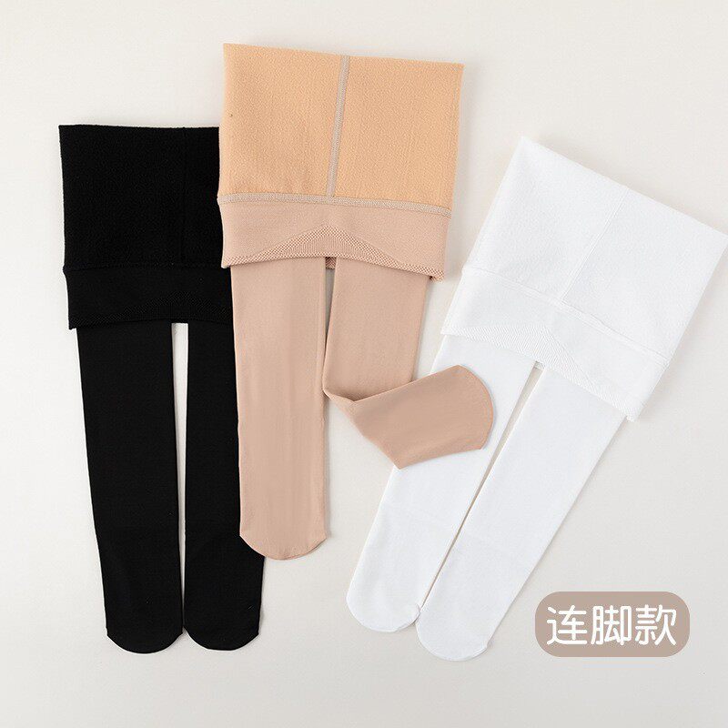 儿童打底裤肤色薄绒保暖女童舞蹈袜跳舞考级袜子春秋肉色踩脚高弹