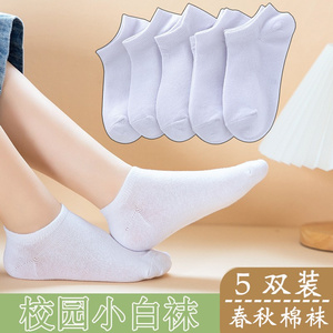 儿童浅口袜子白色短袜女童中筒袜
