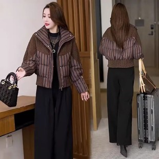 时尚羽绒棉服女2025冬季新款洋气显瘦加厚小个子百搭保暖棉衣外套