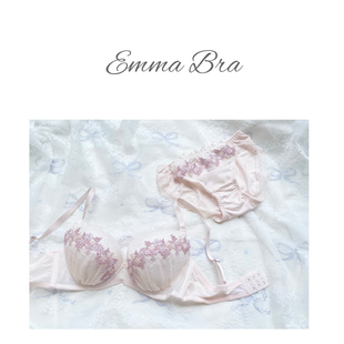 芷雨～水滴半球圆锥少女软萌薄杯中鸡心软钢圈内衣套装7075BCDEFG