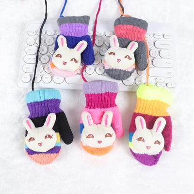 男女童包指挂脖加厚双层保暖手套