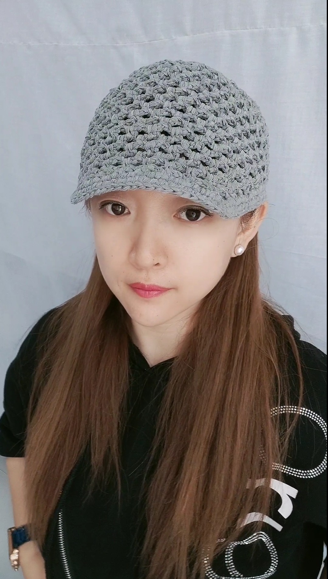 夏季新款手工钩花镂空百搭网眼休闲民族风情针织遮阳小众潮鸭舌帽