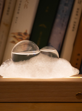 云朵天气预报风暴瓶发光夜灯礼物