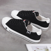 男帆布鞋 加厚运动潮流布鞋 春季 休闲鞋 人本男鞋 男款 板鞋 男士 黑色男