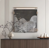 现代高级感发光壁画餐厅包间走廊入户玄关装 饰挂画 饰挂画样板房装