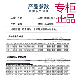 ㊣光威霹雳火综合轻量大物版19调休闲野钓大物鲢鳙台钓竿足尺手竿