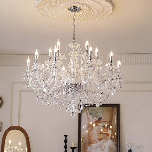 法式吊灯轻奢别墅客厅灯欧式宫廷高端大气水晶吊灯创意个性艺术灯