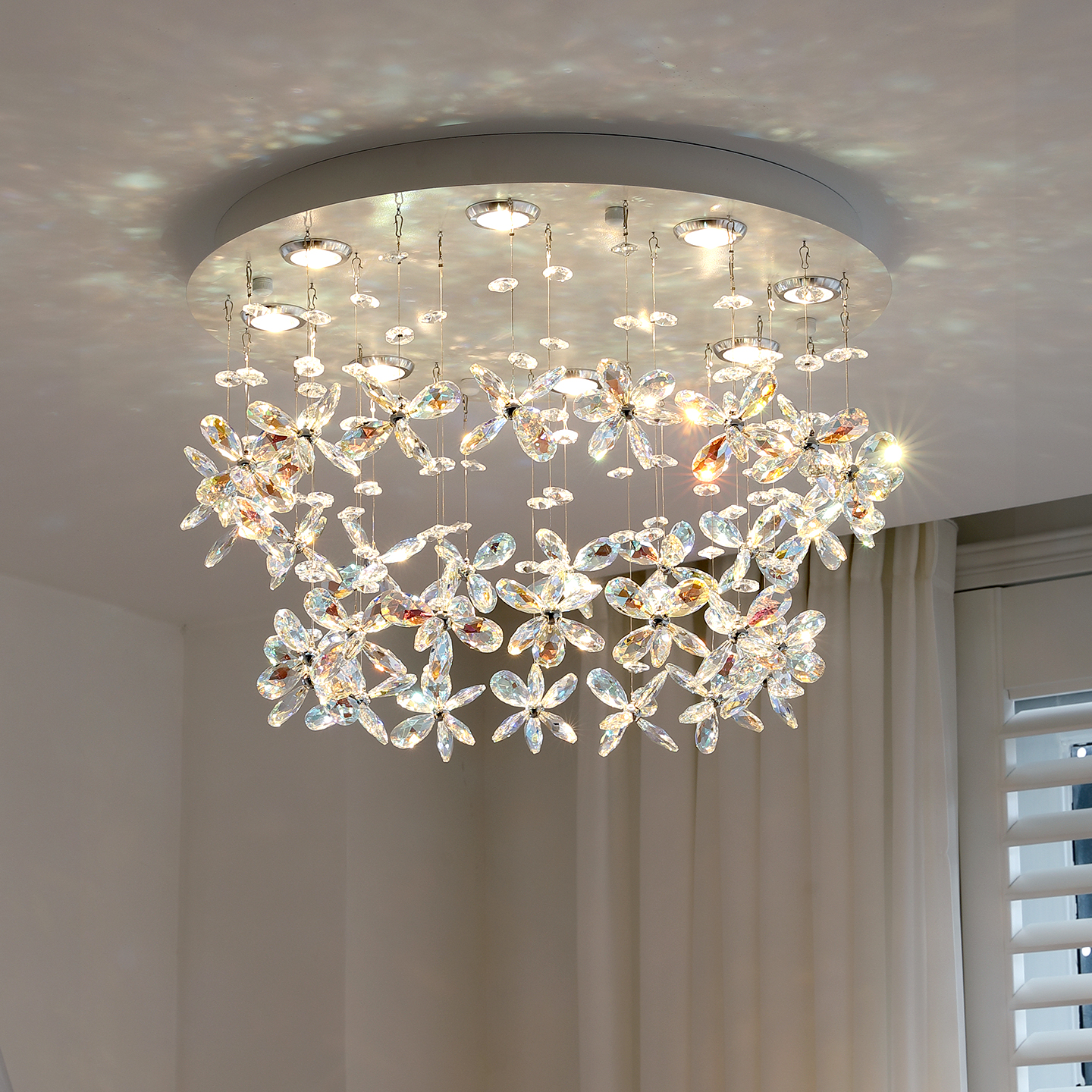 法式中古风卧室吊灯大气高级感水晶餐吊灯别墅复式楼挑空客厅主灯