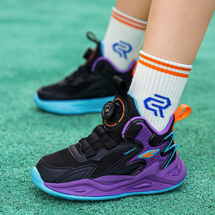 防滑中大童休闲鞋 德尔惠童鞋 夏季 2026春透气网面男童运动鞋 篮球鞋