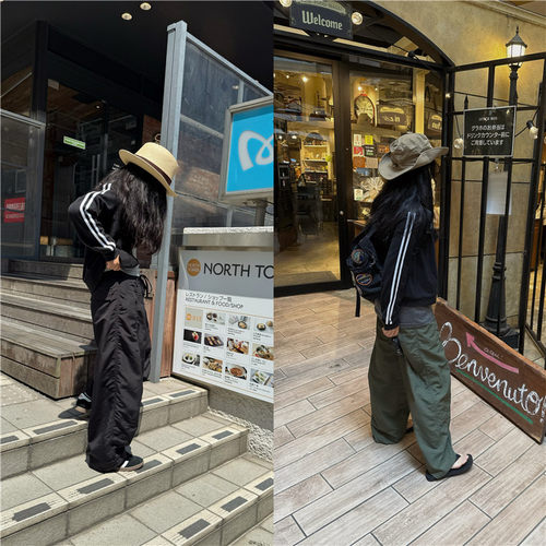 卷卷家 中性风亲子双开拉卫衣+百搭廓形抽绳工装伞兵休闲裤