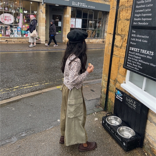 洋气豹纹印花羊绒羊毛毛衣