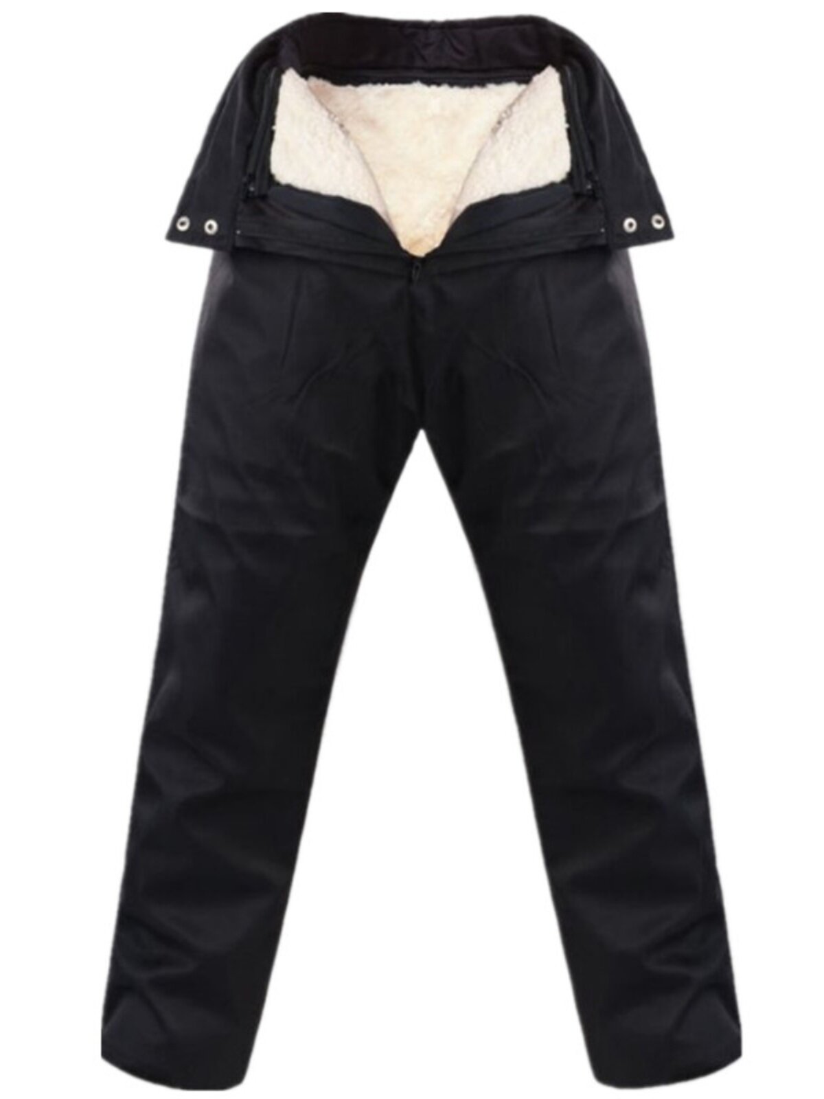 중장년층을 위한 양털털 올인원 천연가죽 팬츠에 벨벳과 도톰한 따뜻한 면팬츠 겨울 양가죽 안감팬츠