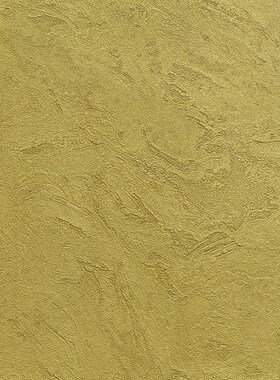 黄绿色艺术漆无缝墙布高3.2米 凹凸立体质感姜黄色可擦洗防污壁布