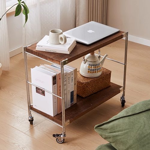 可移动沙发边几小推车置物架