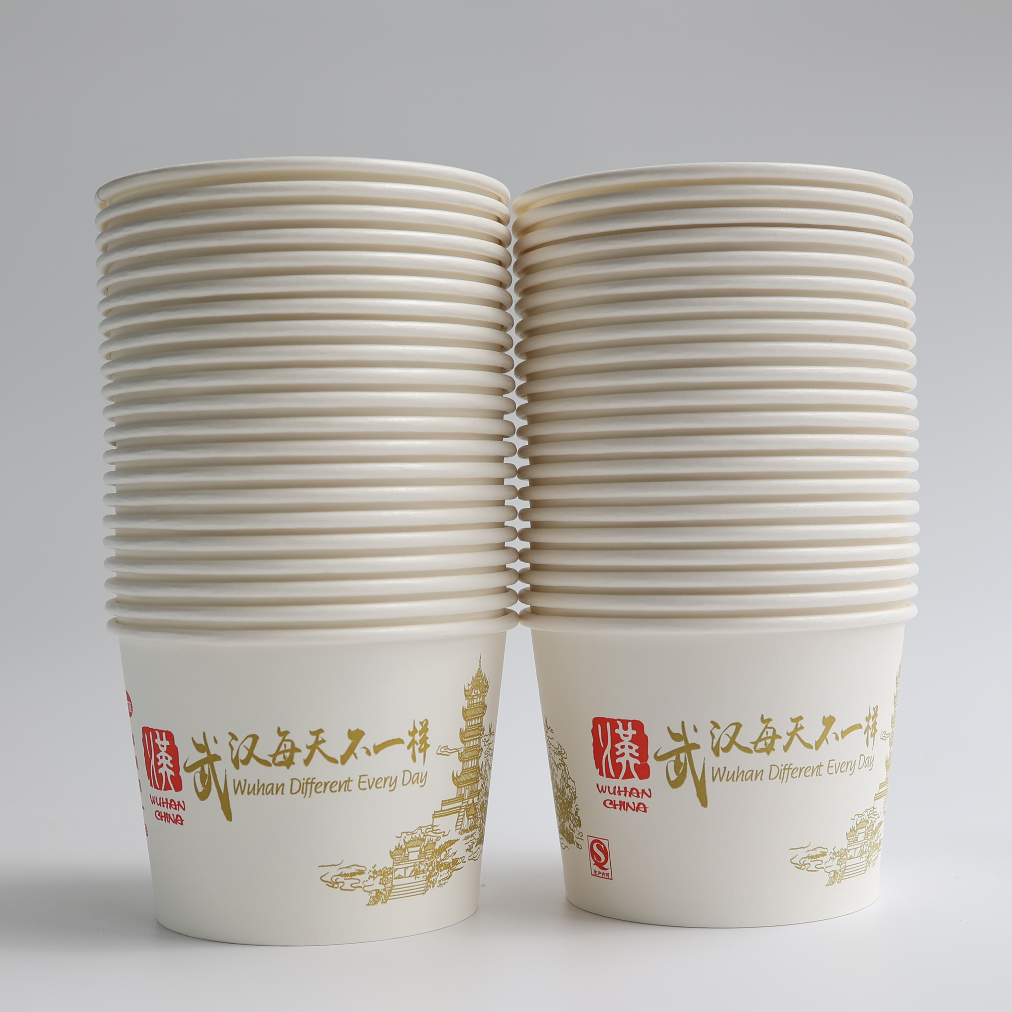 便宜加厚一次性纸碗商用大号快餐盒饭碗汤碗带筷打包盒家用米饭盒