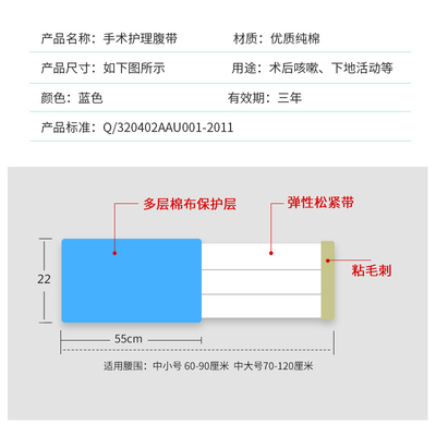 手术后伤口保护腹带腹膜透析置管手术剖腹产弹力绷带包邮