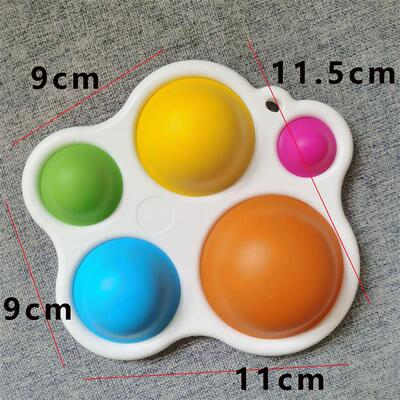 手指泡泡乐钥匙扣simple dimple keychain硅胶手指陀螺挤减压玩具