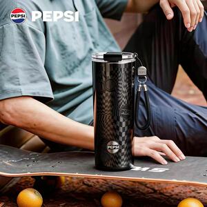 PEPSI百事可乐保温杯随行便携咖啡杯吸管水杯316不锈钢男女高颜值