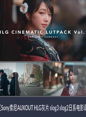 fcpx油管网红sony索尼auxout hlg灰片slog3slog2日系电影调色预设
