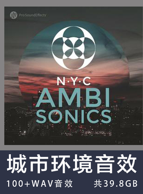 NYC Ambisonics 城市环境氛围音效 影视游戏后期声音素材 商用