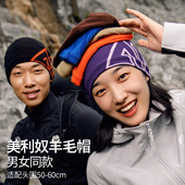 奥尼捷冬季 跑步帽子男专业美利奴羊毛帽冷帽秋户外马拉松运动帽女