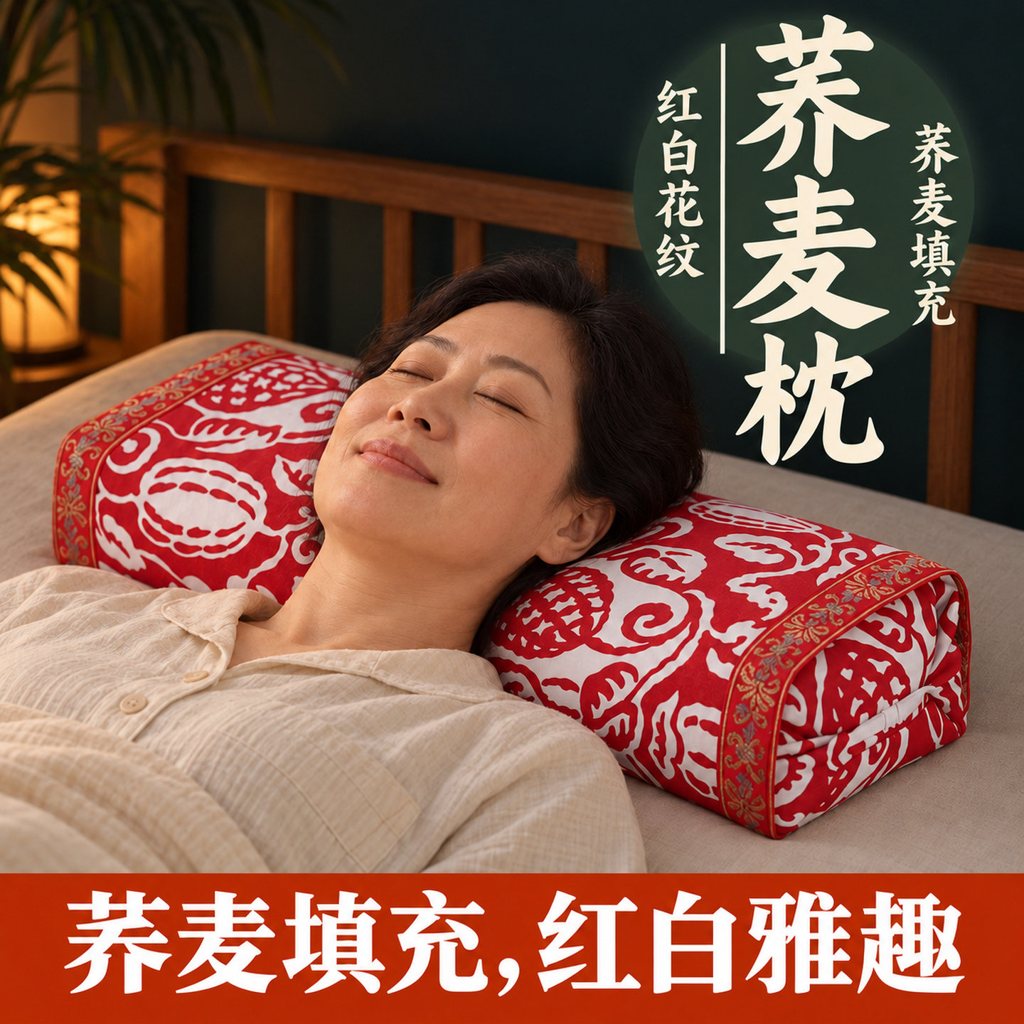 花草枕柏籽壳侧柏壳柏子壳荞麦壳艾草枕头宫廷两用高低可调节枕套