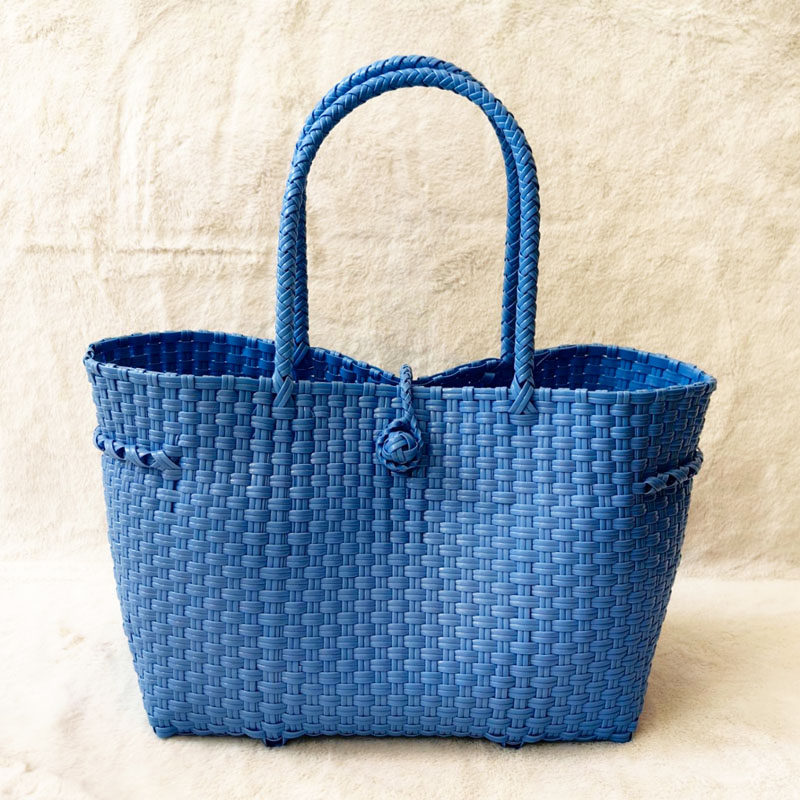 ins风便携式编织包通勤女包洋气手提袋菜篮子购物旅游度假包包女