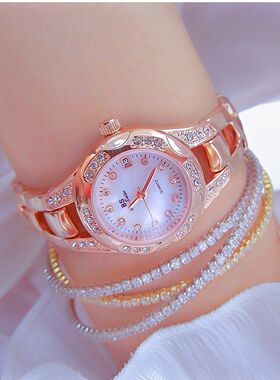 2021年新款正品BS品牌手表女时尚带日历防水网红热销镶钻轻奢小巧